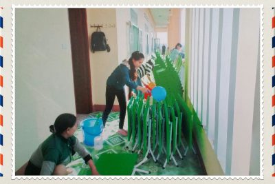 hình ảnh lao động vệ sinh trường lớp
